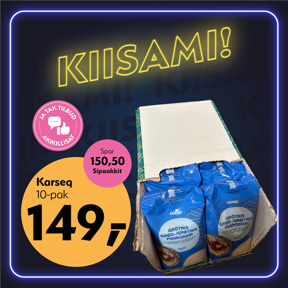 COOP GRØDRIS 1 KG ‼️ BEMÆRK DET SKAL FØRST AFHENTES FREDAG D. 30. OKTOBER ‼️