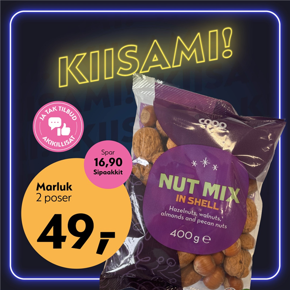 COOP NØDDER MED SKAL 400 G ‼️ BEMÆRK DET SKAL FØRST AFHENTES FREDAG D. 30. OKTOBER ‼️