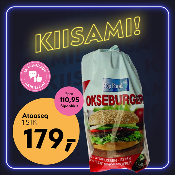 OKSEBURGER 25-PAK, 2,375 KG ‼️ BEMÆRK DET SKAL FØRST AFHENTES FREDAG D. 30. OKTOBER ‼️