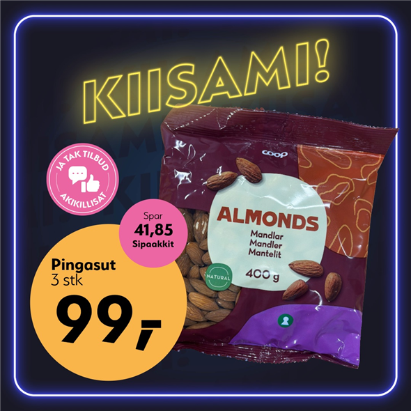 COOP MANDLER 400 G ‼️ BEMÆRK DET SKAL FØRST AFHENTES FREDAG D. 30. OKTOBER ‼️