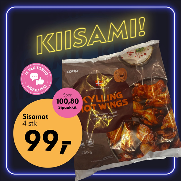 COOP HOTWINGS 750G ‼️ BEMÆRK DET SKAL FØRST AFHENTES FREDAG D. 30. OKTOBER ‼️