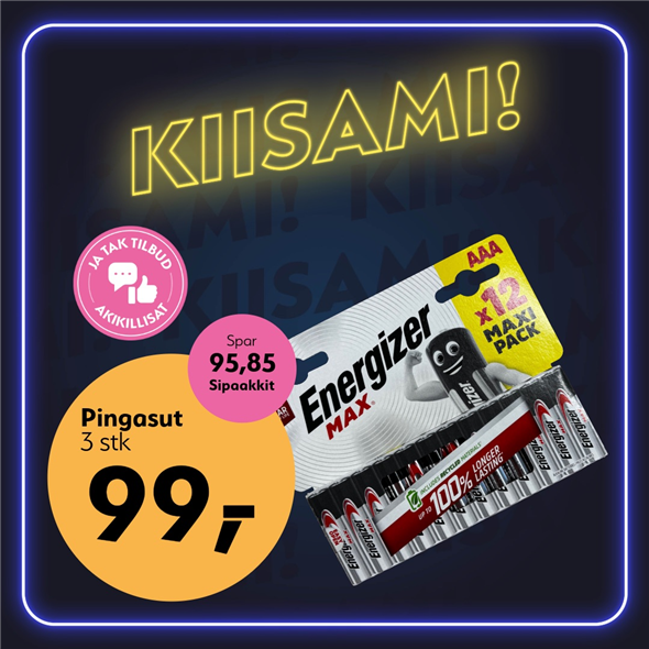 ENERGIZER BATTERI AAA 12-PAK ‼️ BEMÆRK DET SKAL FØRST AFHENTES FREDAG D. 30. OKTOBER ‼️