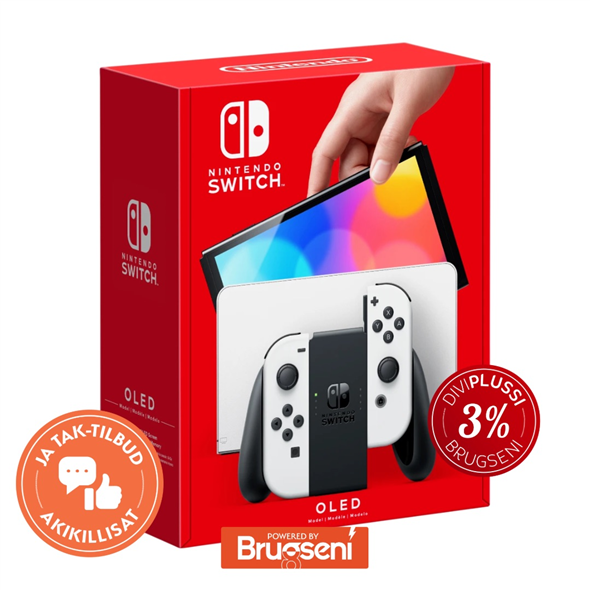 Nintendo Switch OLED Spilkonsol, hvid