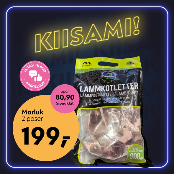LAMMEKOTELETTER 800 G  ‼️ BEMÆRK DET SKAL FØRST AFHENTES FREDAG FREDAG D. 30. OKTOBER ‼️