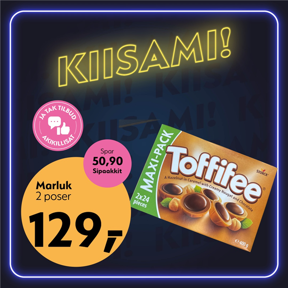 TOFFIFEE 400 G‼️ BEMÆRK DET SKAL FØRST AFHENTES FREDAG D. 30. OKTOBER ‼️ ‼️