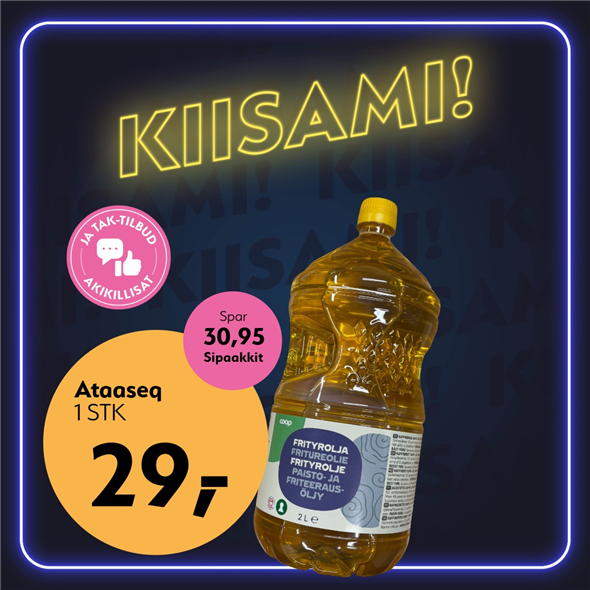 COOP FRITURE OLIE 2 L ‼️ BEMÆRK DET SKAL FØRST AFHENTES FREDAG D. 30. OKTOBER ‼️ ‼️